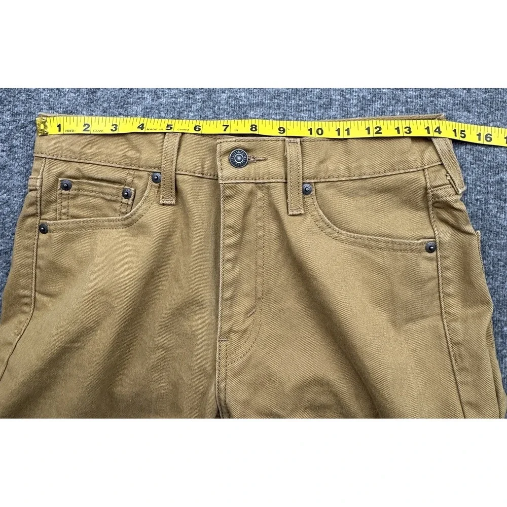 Levis 513 Jeans Mens Sz 29x32 Brown Khaki Straight Leg Slim Fit‎ Stretch